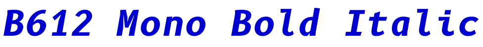 B612 Mono Bold Italic шрифт